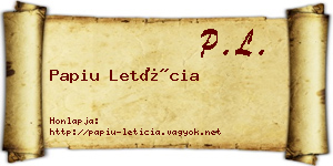 Papiu Letícia névjegykártya